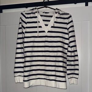 Tommy Hilfiger Navy and White Knit Top